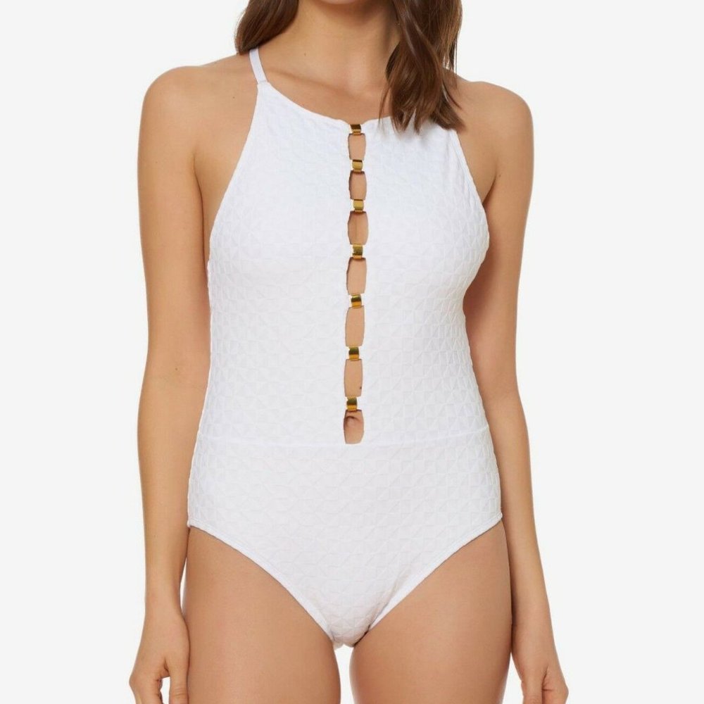 Bleu Rod Beattie White One Piece Swimsuit - NWT